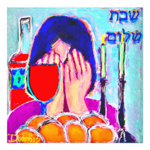 Shabbat Shalom Foto Afdruk
