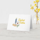 Shabbat Shalom Kaart (Gele Bloem)