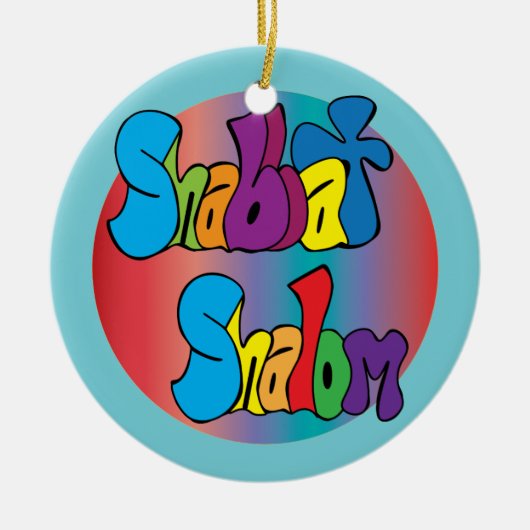 Shabbat Shalom Ornament (Voorkant)