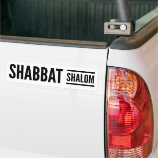Shabbat Shalom Sabbat Bumpersticker