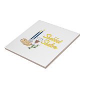 Shabbat Shalom Tegeltje (Zijkant)