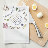 Shabbat Shalom traditionnel serviette à main (Quart Plié)