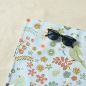 Shabby Birds & Branches Blue Strandlaken (In situ)