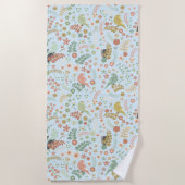 Shabby Birds & Branches Blue Strandlaken (Voorkant)