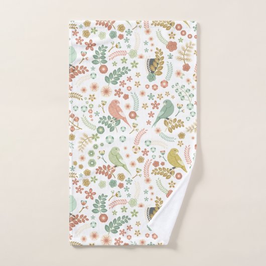 Shabby Birds & Branches Ensemble de serviettes de  (Serviette à main)