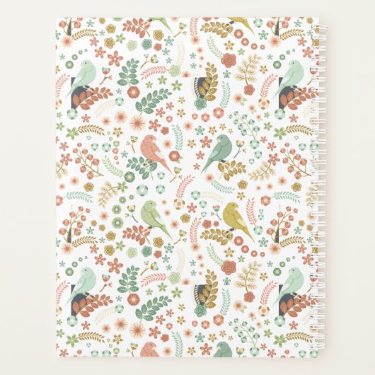 Shabby Birds & Branches Personalized Planner (Achterkant)