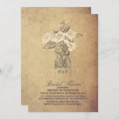 Shabby Bloemkool Mason Jar Vrijgezellenfeest Kaart (Voorkant / Achterkant)