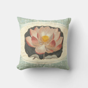 Shabby Botanische Peach Lotus Blossom Yoga Kussen