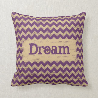 Shabby Chevron Dream of Custom Text Kussen