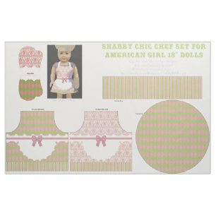 Shabby Chic 18-inch Doll Cut & Sew Chef Set Roze G Stof