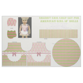 Shabby Chic 18-inch Doll Cut & Sew Chef Set Roze G Stof