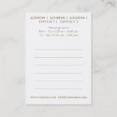 Shabby Chic 2 - Visitekaartje (Achterkant)