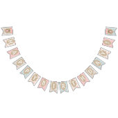 Shabby Chic Anniversaire Bannière Teddy Bear Pique (Tout)