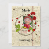 Shabby Chic Anniversaire Fête Invitation (Devant)