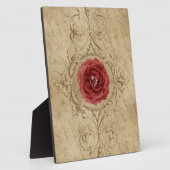  Shabby Chic Antiek Single Red Rose Fotoplaat (Zijkant)