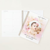 Shabby Chic Baby Girl First Year Scrapbook Album (Devant avec enveloppe)