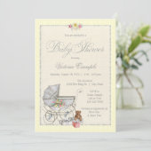 Shabby Chic Baby Shower Invitations (Debout devant)