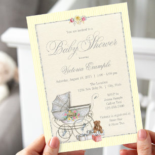 Shabby Chic Baby Shower Invitations