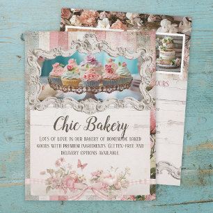 Shabby Chic Bakery Cottage Flyer Sjabloon