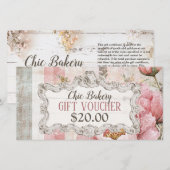 Shabby Chic Bakkerij Antieke Cadeaubon (Voorkant / Achterkant)