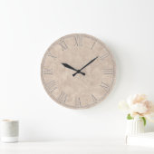 Shabby Chic Beige Russe Tan Grande Horloge (Maison)