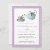 Shabby Chic Birthday Tea Party Kaart (Voorkant)