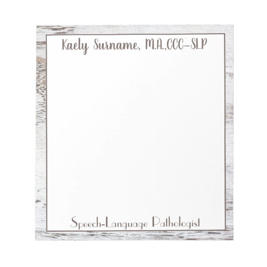 Shabby Chic ! Bloc-notes SLP tendance (Devant)