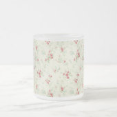 Shabby chic bloemen matglas koffiemok (Center)