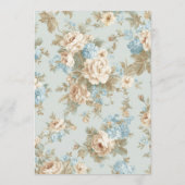 Shabby Chic bloemen Menu (Achterkant)