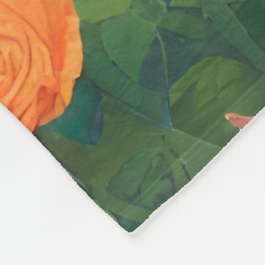 Shabby Chic Bloemen Rozen en bladeren Boho Fleece Deken (Hoek)