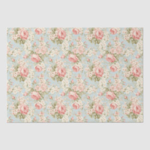 Shabby Chic  Bloemen Victoriaans Roze Rozen Tissuepapier