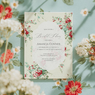 Shabby chic bloemen Vrijgezellenfeest Kaart