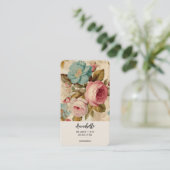 Shabby Chic Blooms Feminine Carte de visite (Debout devant)