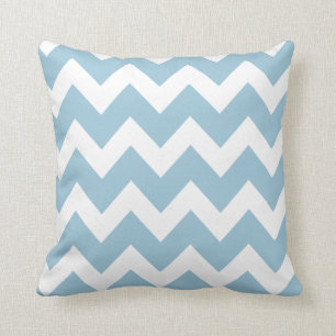 Shabby Chic Blue Chevron Pattern Kussen