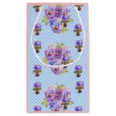 Shabby Chic Blue En vichy fleurs Floral Cadeau Sac (Dos)