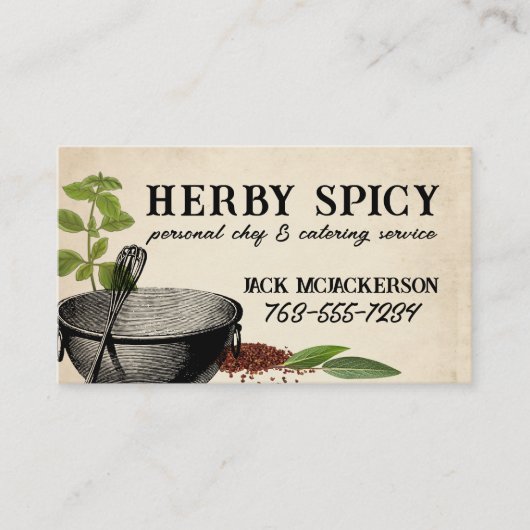 shabby chic bol whisky herbes épices chef cartes b (Devant)