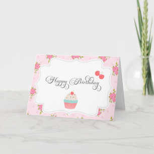 Shabby Chic Bonne Carte d'anniversaire