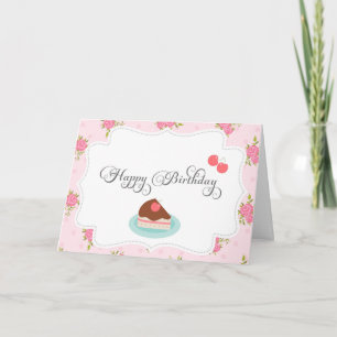 Shabby Chic Bonne Carte d'anniversaire