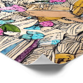 Shabby Chic Book Illustration Poster (Hoek)