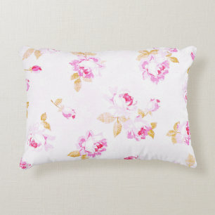 Shabby Chic Bord Roze Rozen Kussen