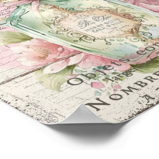 Shabby Chic Bouteille De Parfum Poster De Script F (Coin)