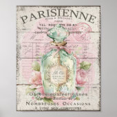 Shabby Chic Bouteille De Parfum Poster De Script F (Devant)