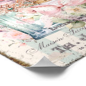 Shabby Chic Bouteilles de parfum Poster en françai (Coin)