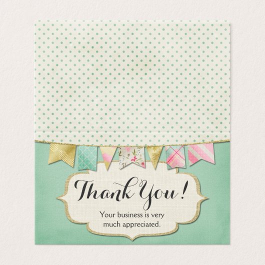 Shabby Chic Boutique Bunting en Merci rose (Outside Unfolded)