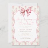 Shabby Chic Bow Ze bindt de knoop Vrijgezellenfees Kaart (Voorkant)