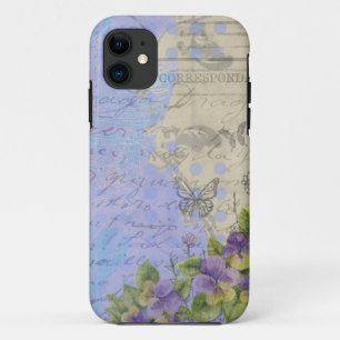  Shabby Chic Bright Paris Floral Design iPhone 11 Hoesje