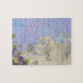 Shabby Chic Bright Paris Floral Design Legpuzzel (Horizontaal)