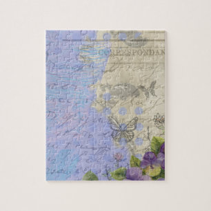 Shabby Chic Bright Paris Floral Design Legpuzzel