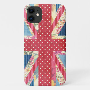 Shabby Chic   Britse vlag iPhone 11 Hoesje