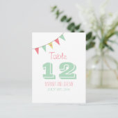 Shabby Chic Bunch Numéro de table Rose et Mint (Debout devant)